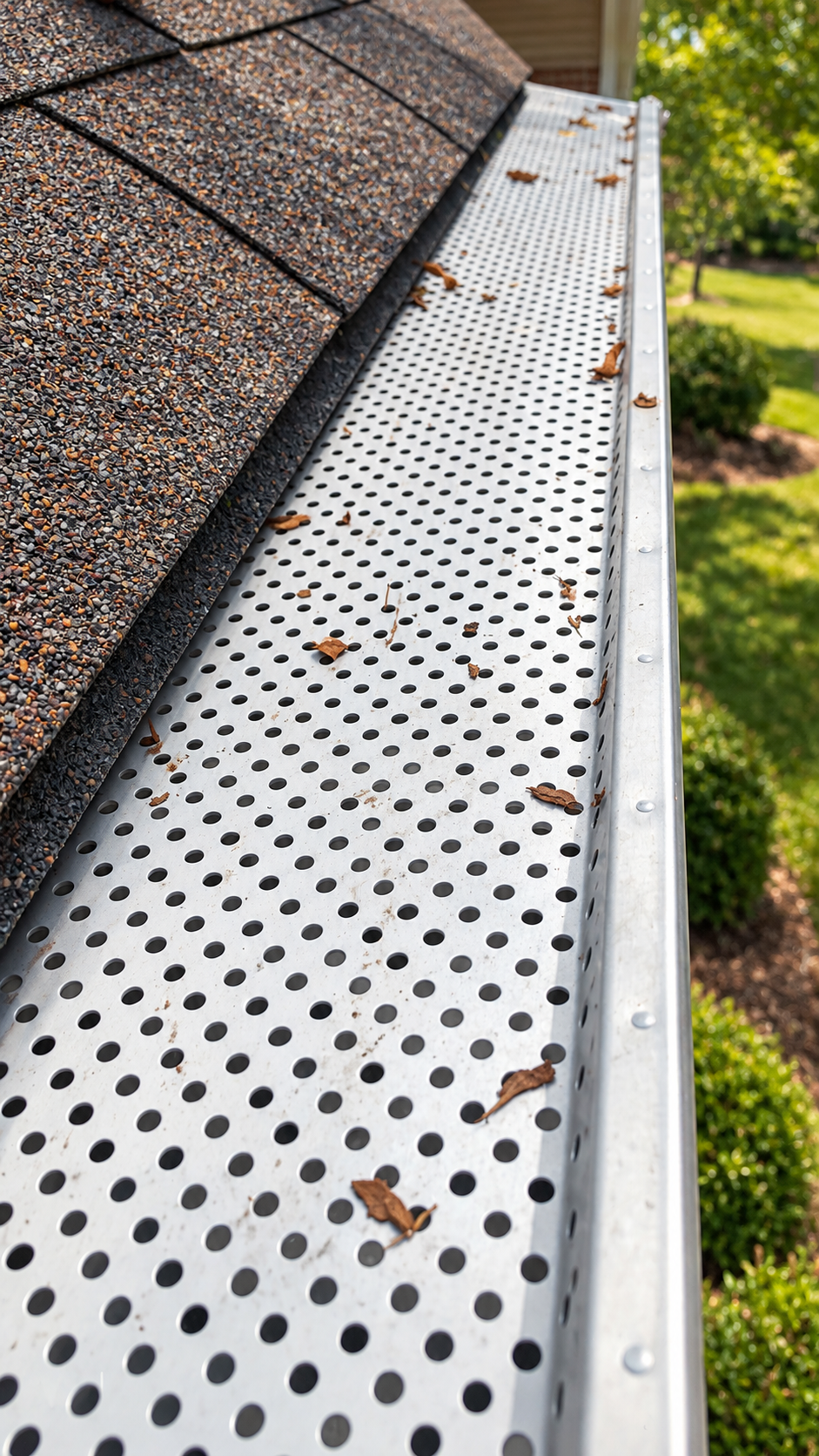 Perforated Leaf Protection | Up to 200 Linear Feet illustrated guard sample